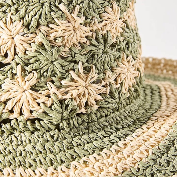 NWT Anthropologie Paper Crochet Green Sun Hat main image 7